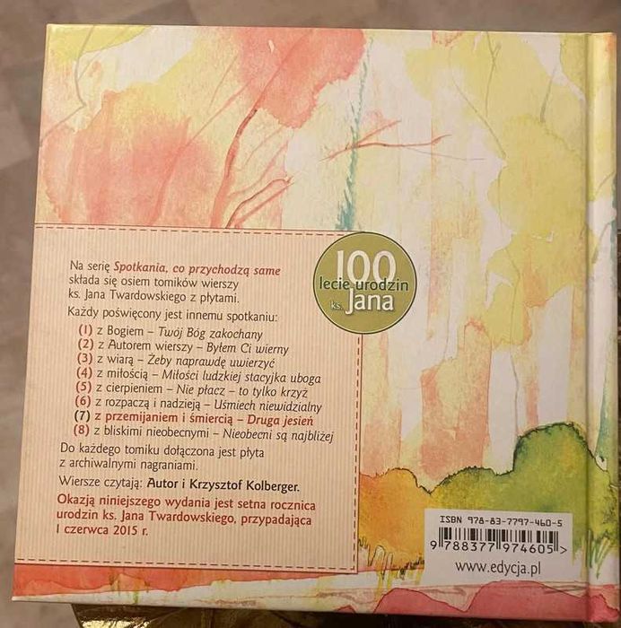 Książka z płytą CD Jan Twardowski Druga jesień wiersze