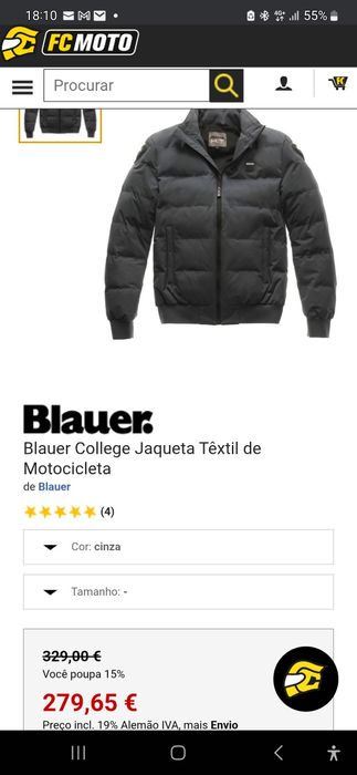 Casaco mota blauer
