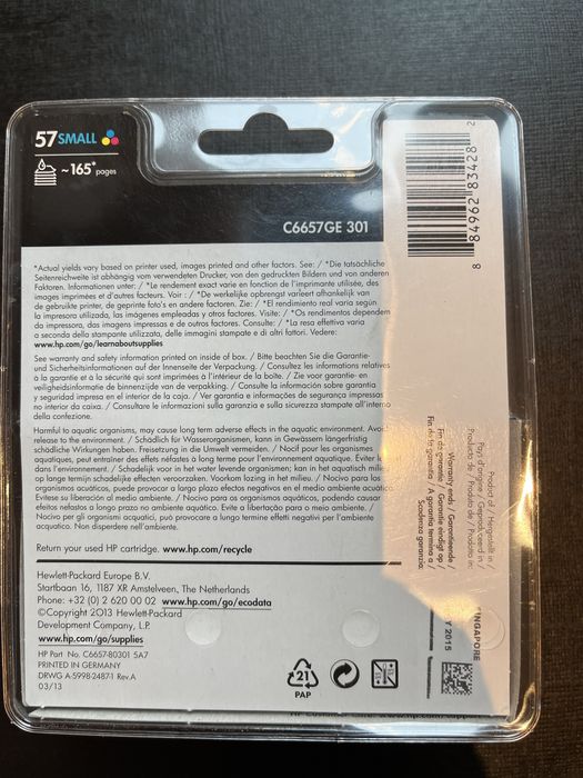 Tinteiro Original HP 57 Small