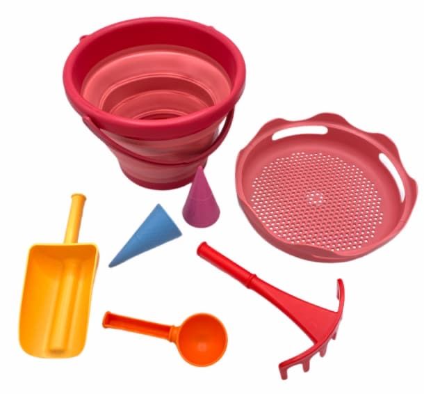 Набір іграшок для піску 7 в 1; відеречко, яке складається