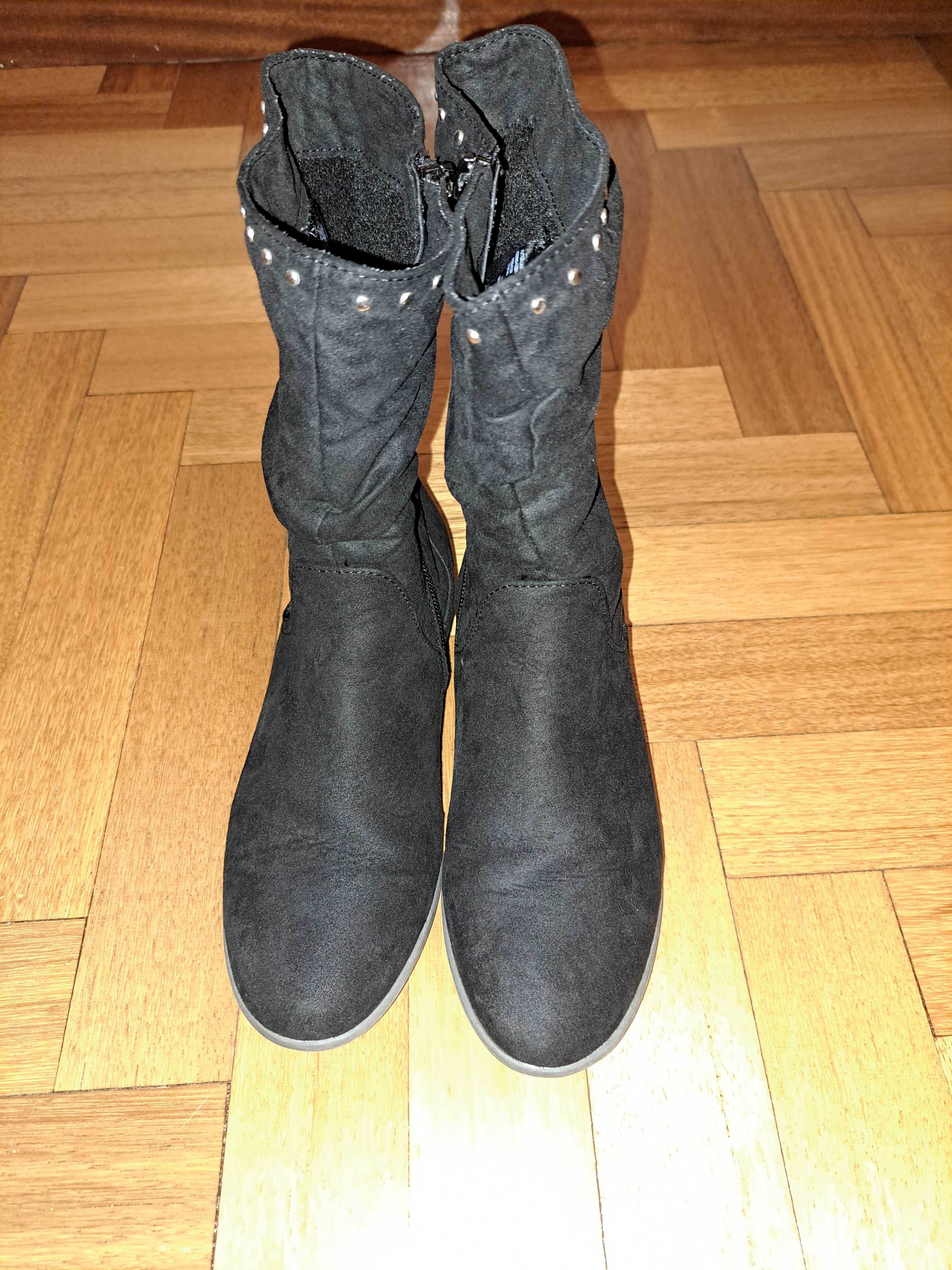 Botas pretas menina 34