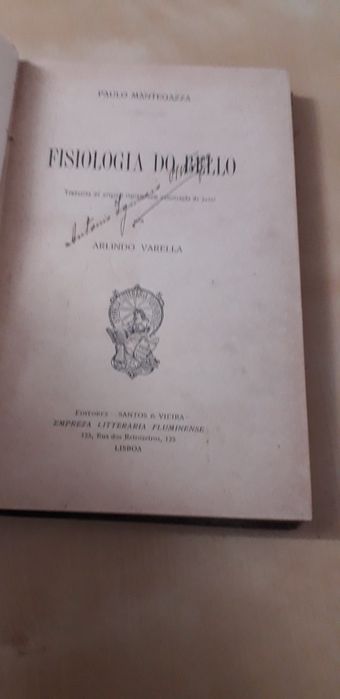 Fisiologia do Bello - Paulo Mantegazza (1911, 1ª edição portuguesa)