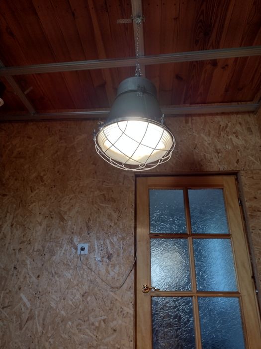 Lampa  przemysłowa loft industrialna fabryczna ORP-125 Mesko 1971R PRL