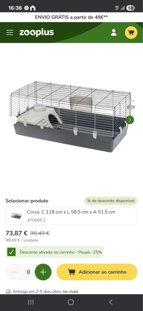 Gaiola para porquinhos índia, ou outros animais é igual essa nova esta