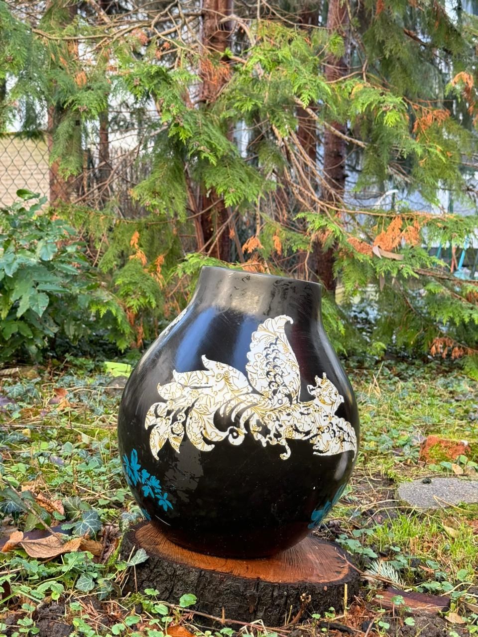Керамическая винтажная ваза.