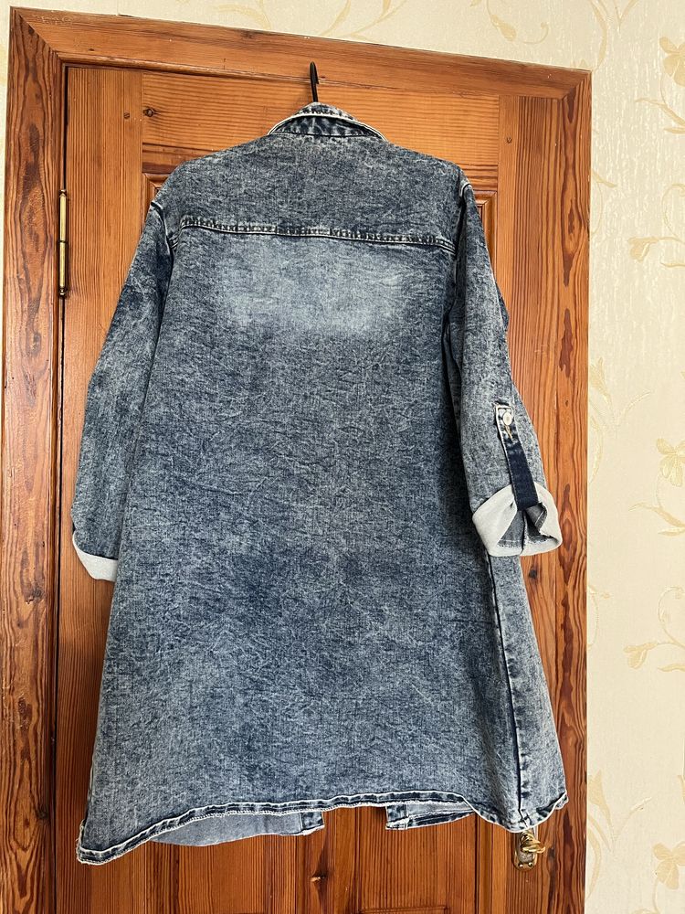 Джинсовка подовжена (кардиган) жіночий 3XL