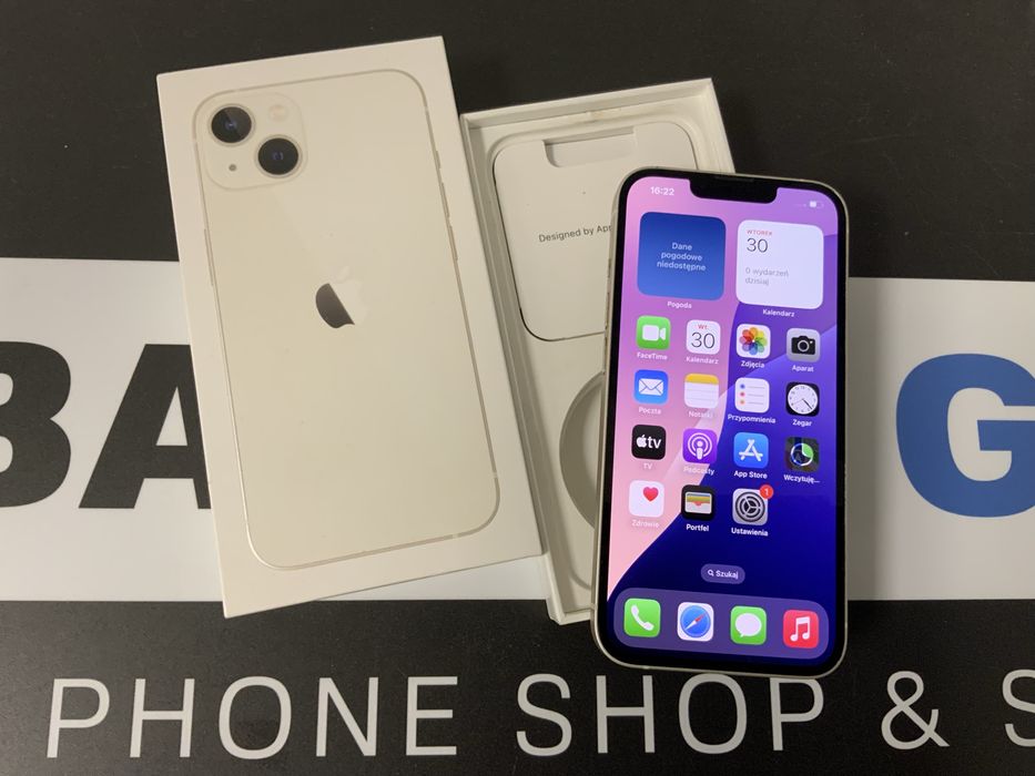 Sklep Apple Iphone 13 128gb white bateria 77%