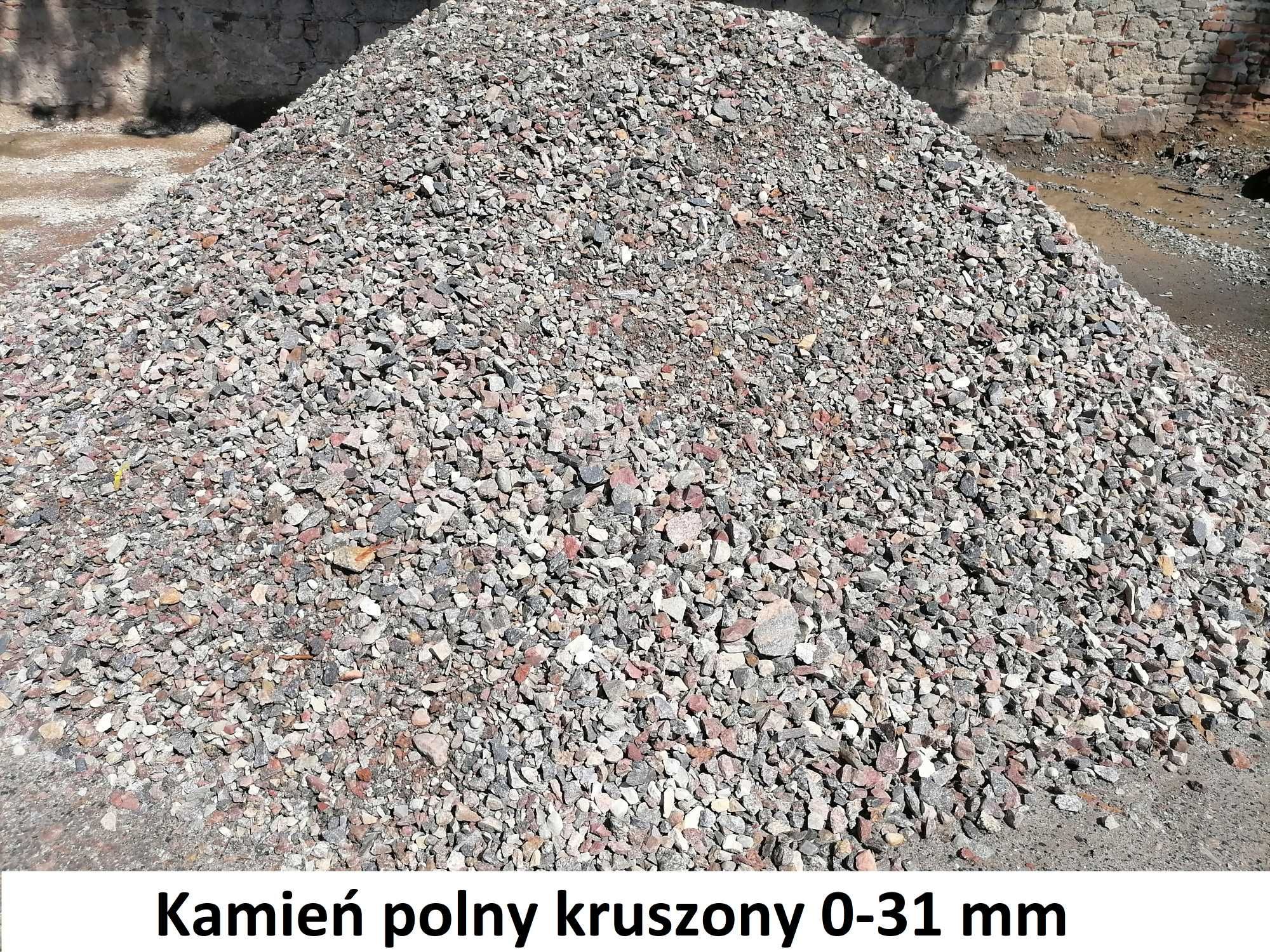Kamień polny kruszony 0-31 mm,0-63 mm,Kruszywo,Tłuczeń drogowy,kliniec