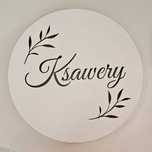 Personalizowana, drewniana lampka LED z imieniem KSAWERY lampka nocna
