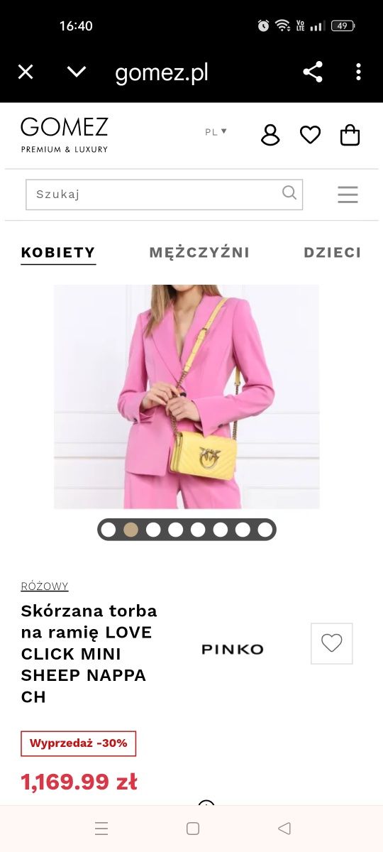 Torebka Pinko Love Click skóra oryginalna