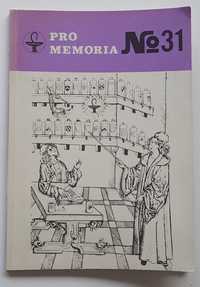 Pro Memoria No 31 Medimpex 1987 medycyna badania