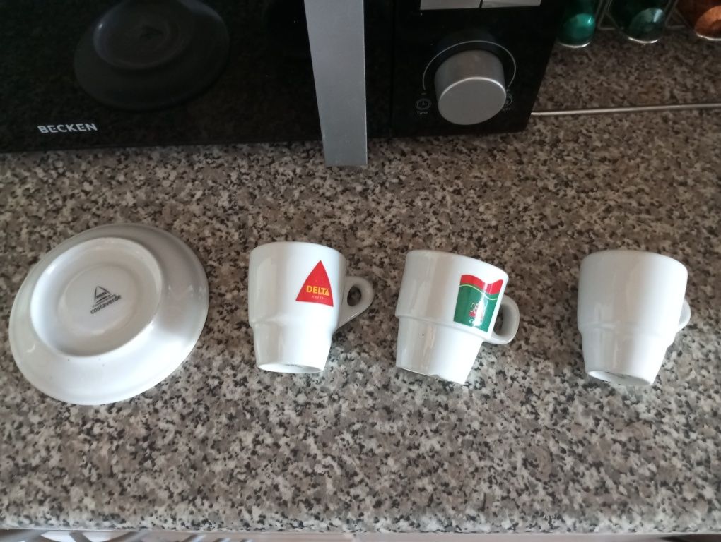 Chávenas de café Delta soltas pires soltos de porcelana Costa Verde
va