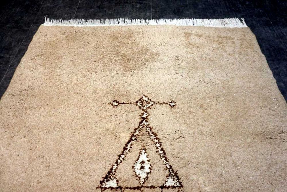 Tapete BERBERE BENI OURAIN (Atlas) em Lã, 215cm x 172cm, muito expesso