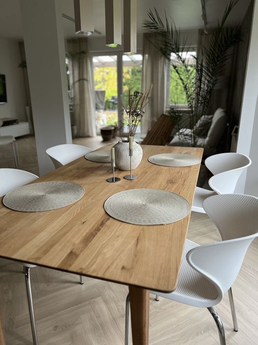 Krzesła białe mid century plastikowe 6szt