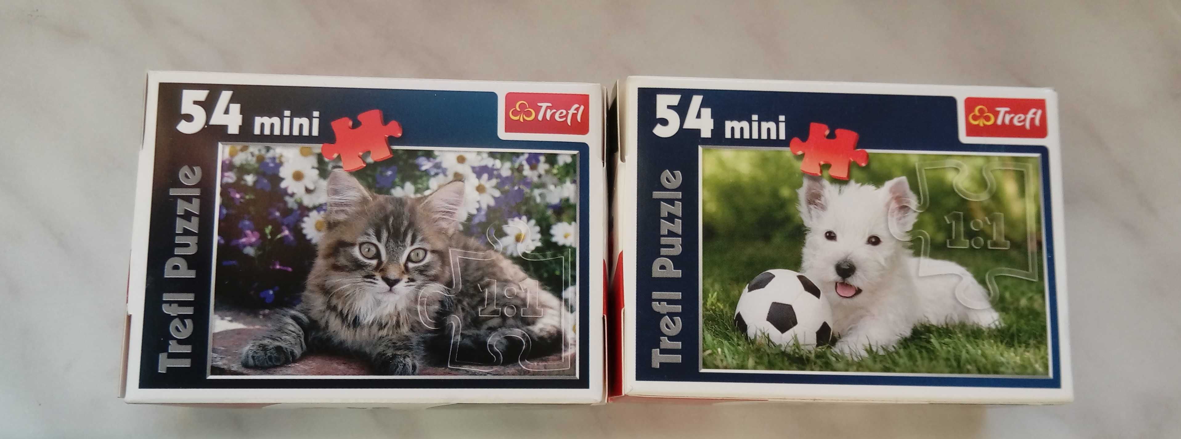 Puzzle Piesek i Kotek - Zestaw 2 szt. - Nowe