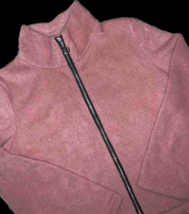 Італійська жіноча пухнаста кофтинка на блискавці, Made in Italy