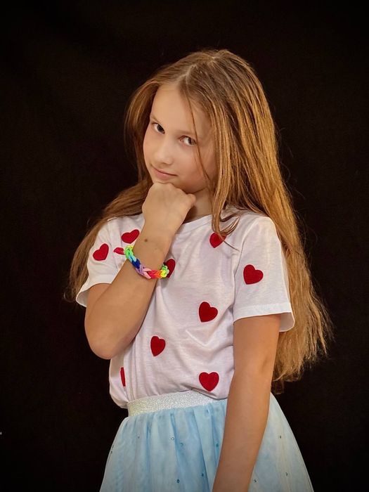 Spódniczka z tiule w niebieskie cehiny