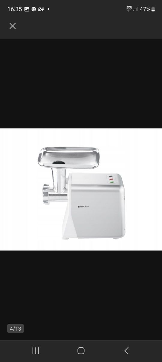 Maszynka do mielenia mięsa Silvercrest SFW 400 A1 biały 400 W