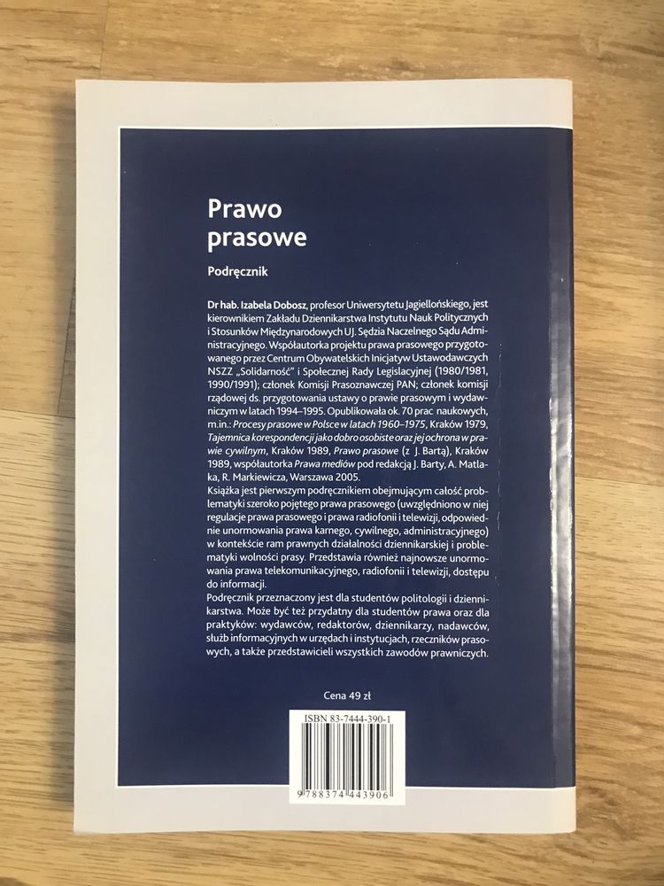 Izabela Dobosz Prawo prasowe. Podręcznik