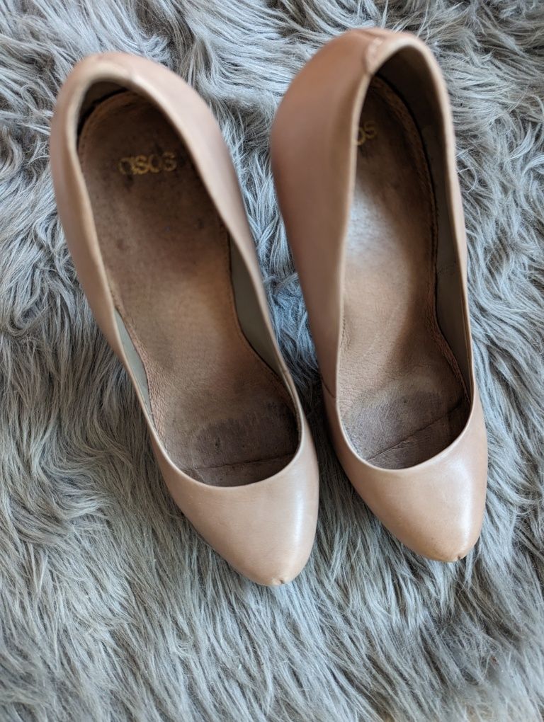 Buty szpilki ASOS beżowe nude