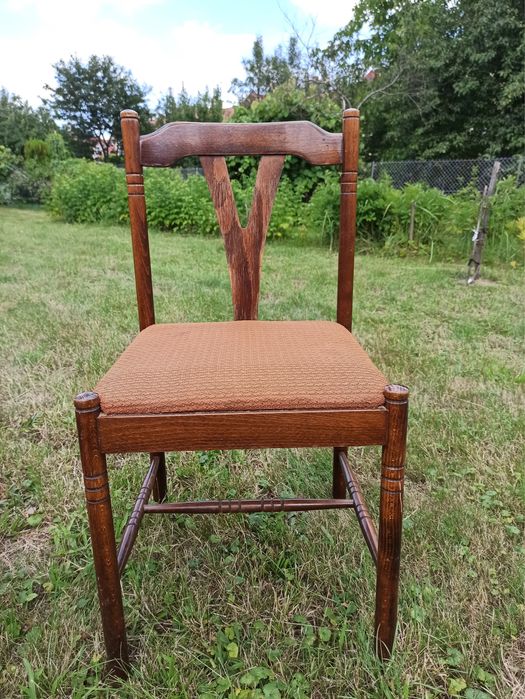 Krzeslo vintage tapicerowane prl