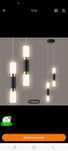 Nowoczesna lampa LED wisząca 2 świetlna czano-zlota