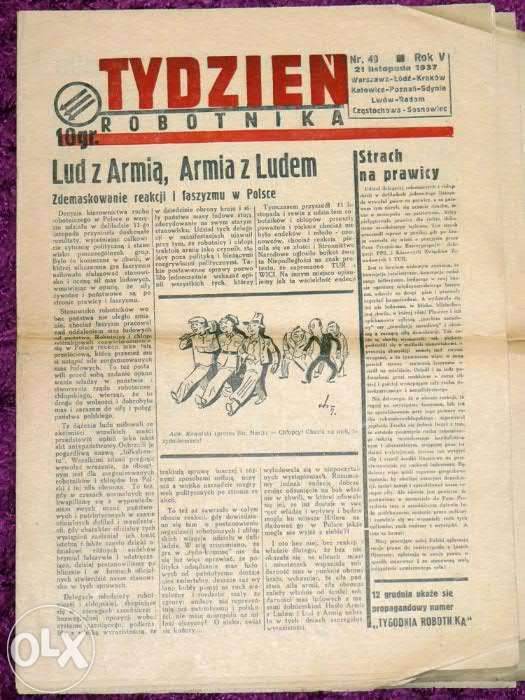 Tydzień Robotnika nr 49 z 21.11.1937 - gazeta socjalistyczna