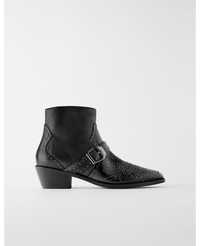 Botins de pele ZARA