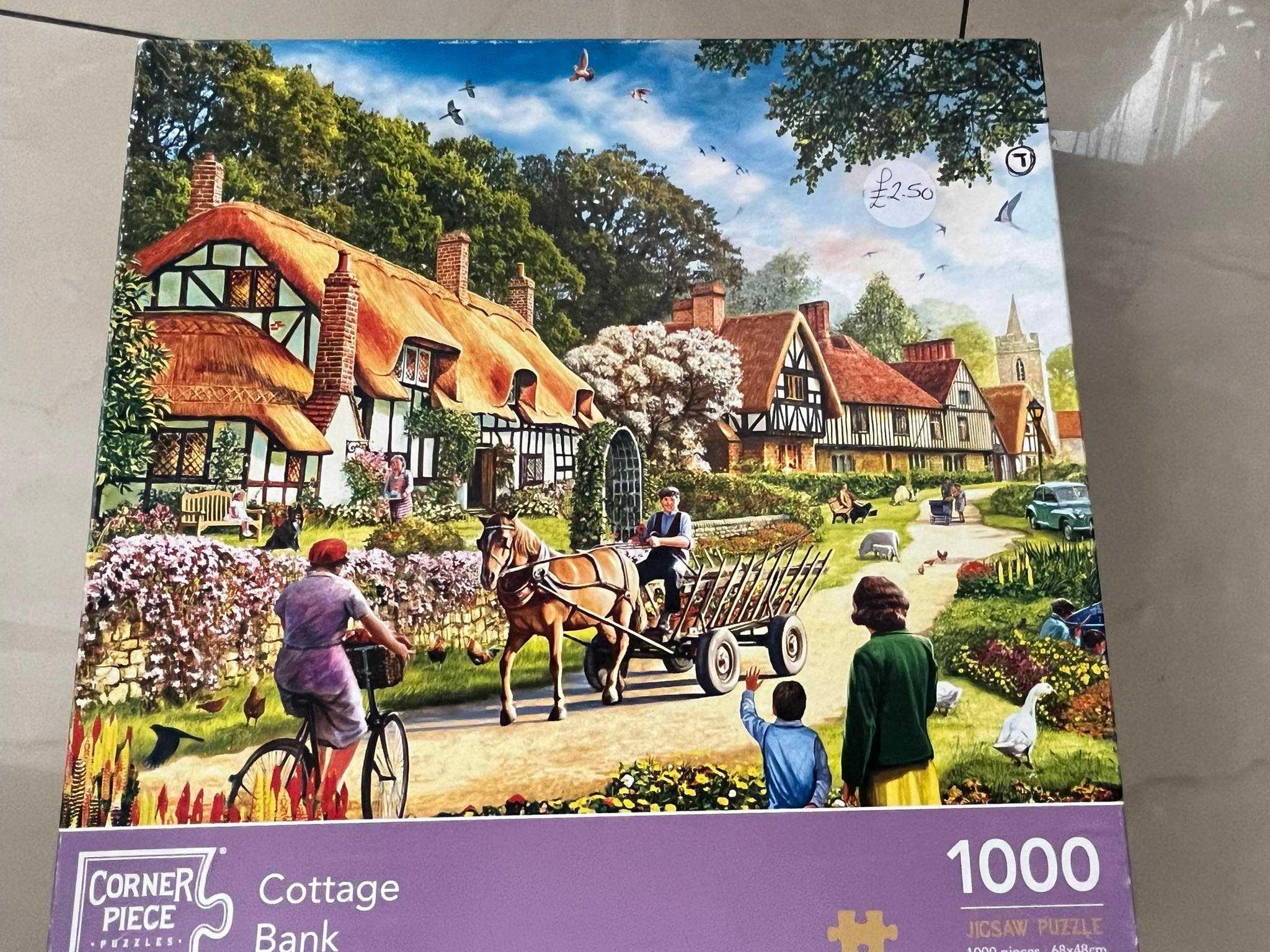 Puzzle Corner Piece Cottage Bank wieś 1000