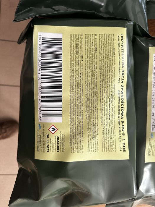 Wojskowa racja żywnościowa 5 sztuk