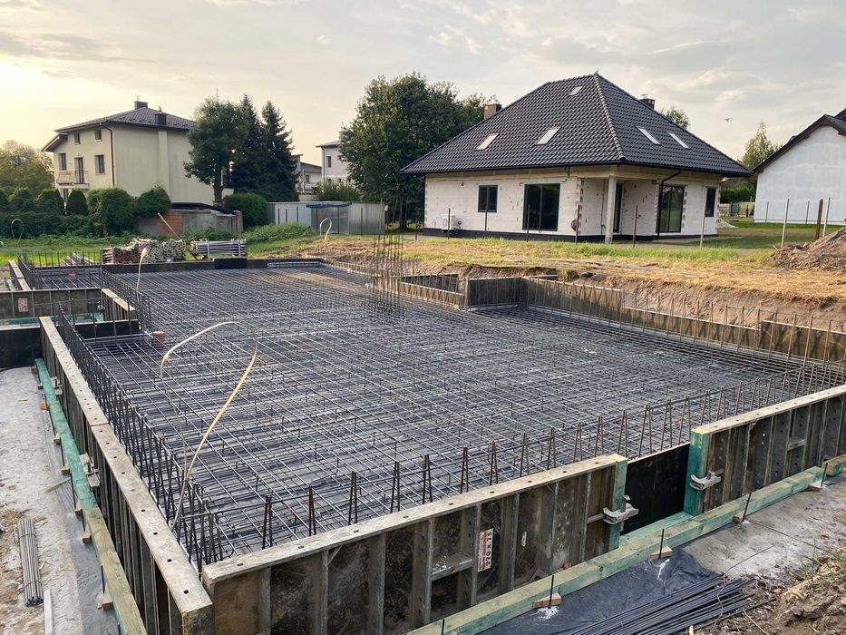 Budowa domów, Domy żelbetowe, Płyty fundamentowe