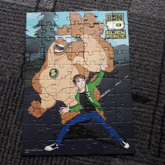 STAR WARS puzzle 100 stan bdb Trefl BEN 10 stan bdb 100+70