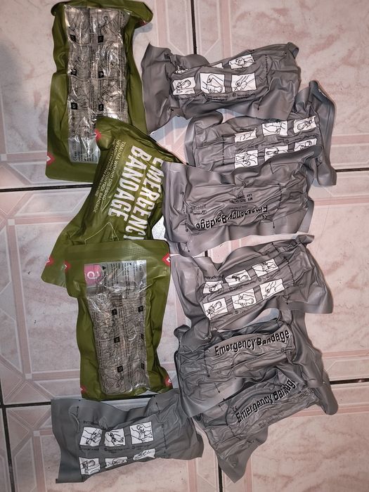 Bandaż izraelski 11szt  wojskowy rana Opatrunek indywidualny ZRM KPP