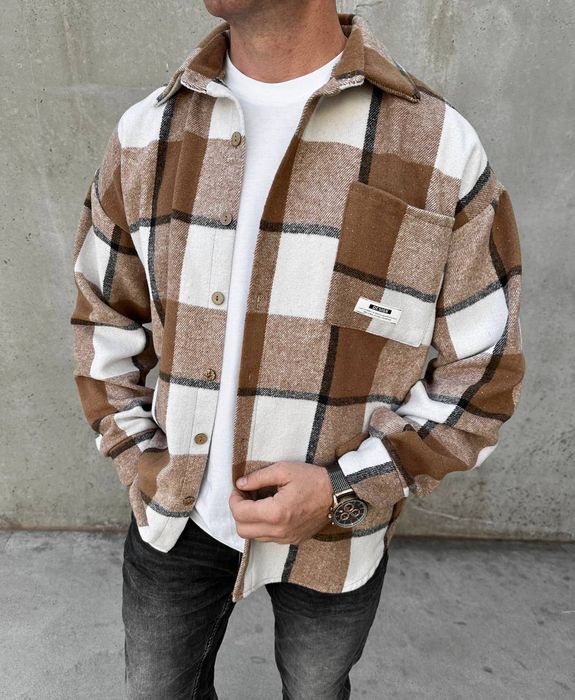 ‼️Чоловіча байкова сорочка в клітинку. Р.46-48, 50-52, 54-56