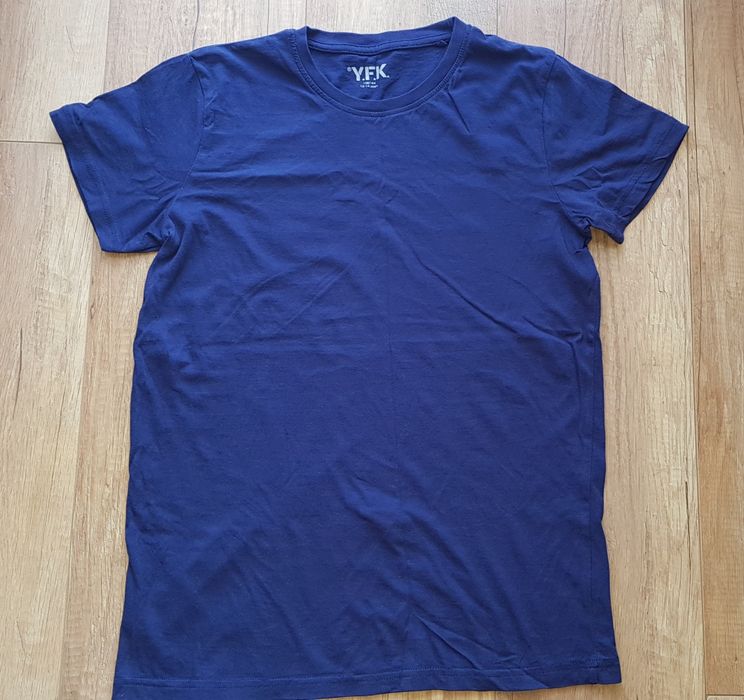 KIK Y.F.K t- shirt koszulka 158/164 cm 12-14 lat granat chłopak