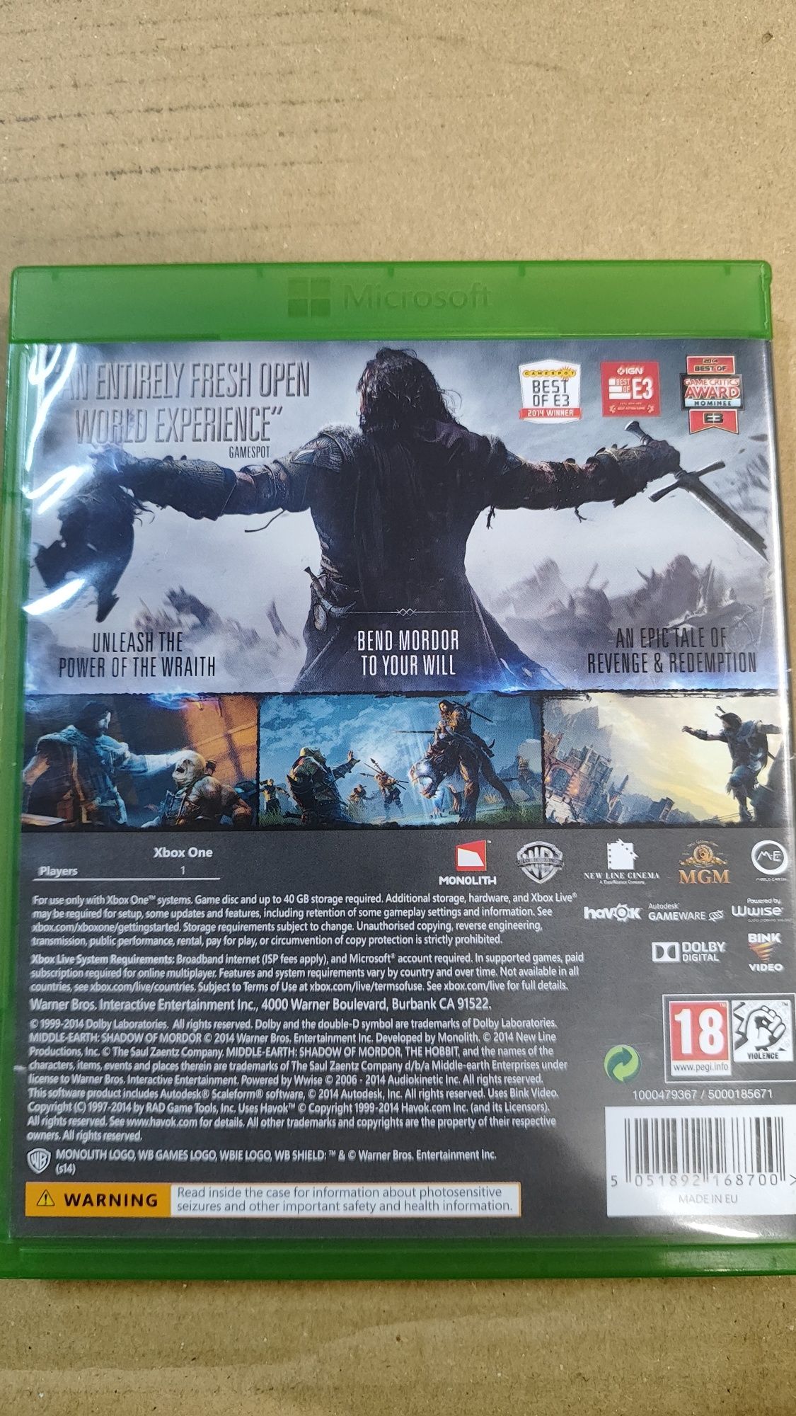 Shadow of Mordor Xbox One