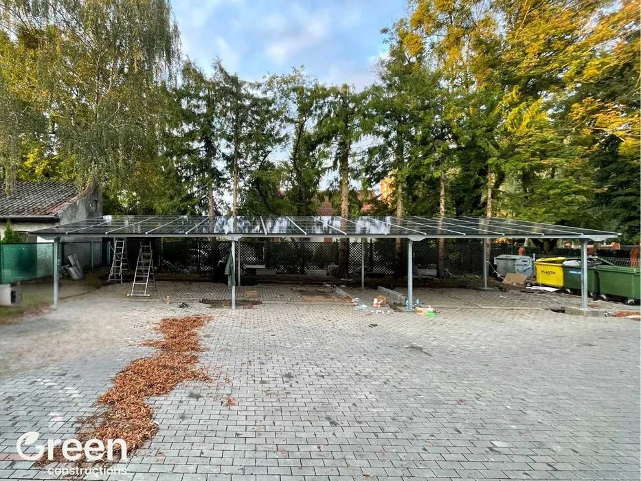 Carport dwustanowiskowy wiata garażowa fotowoltaika panele PV dotacje