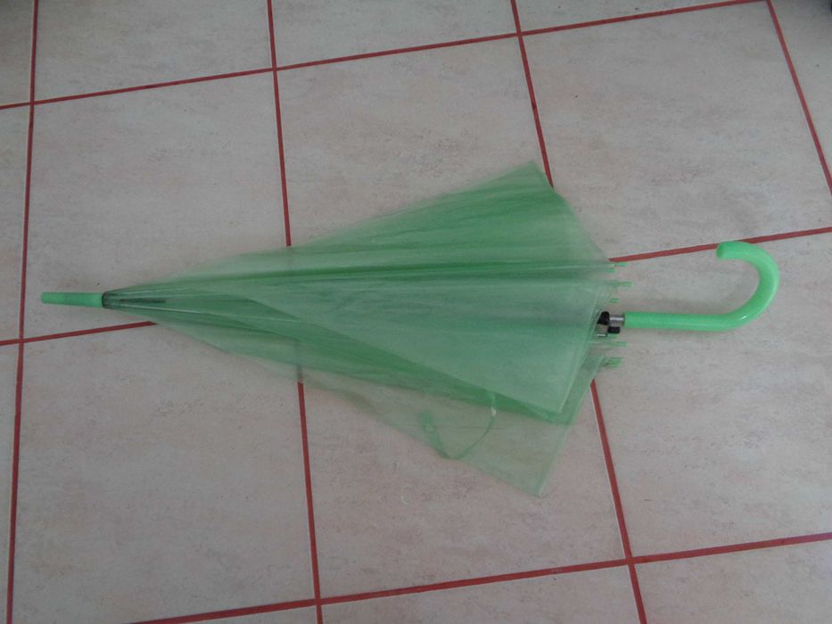 Parasol transparentny zielony