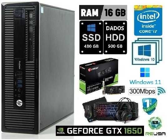 GAMING TOP-HP 4ªGr. I7-3.4G|16G|SSD480G+HD500G|GTx1650-4G|KIT|Wf5G|W11