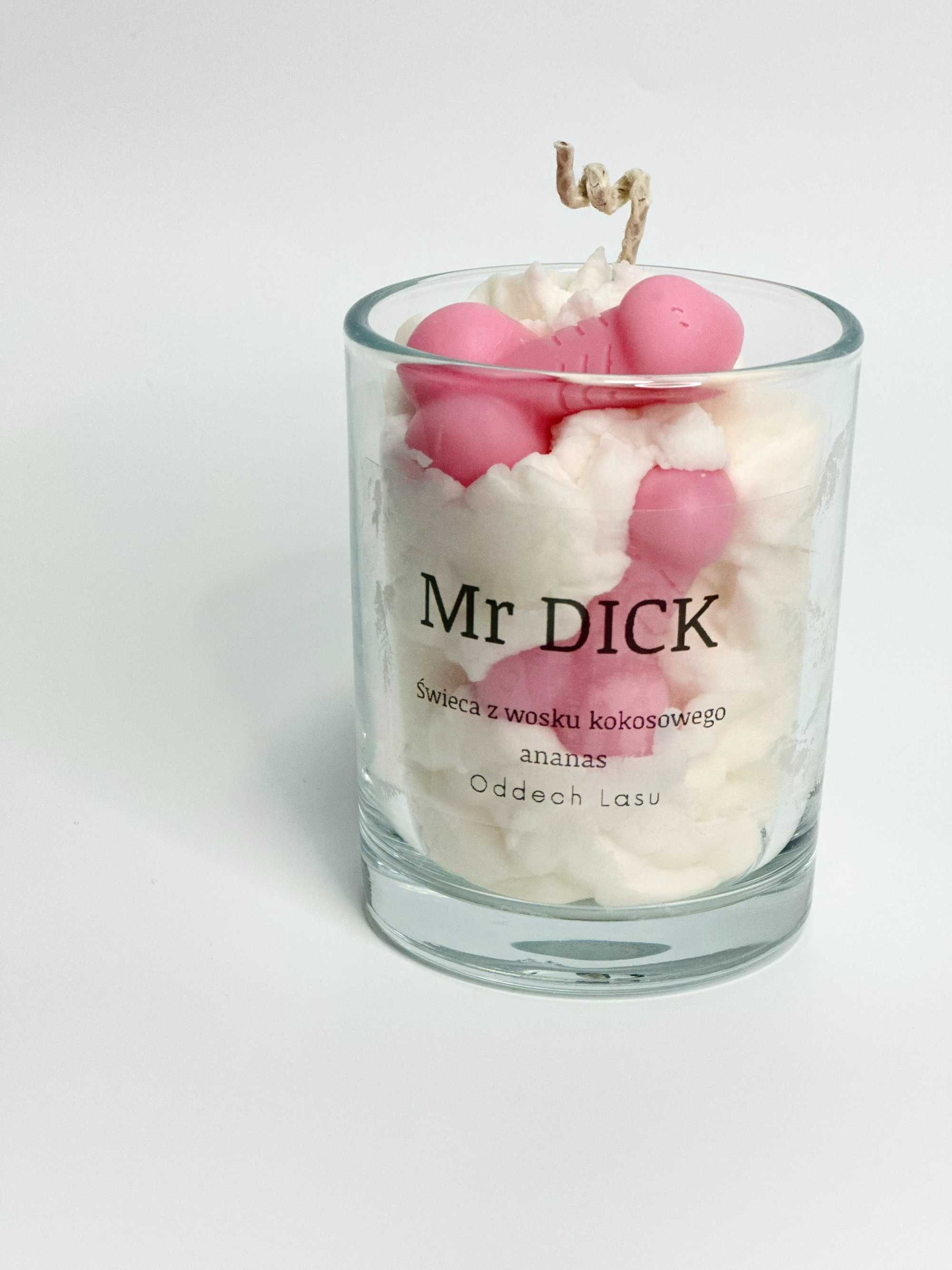 Mr Dick, świeca z wosku kokosowego, zapachowa, zalewana w szkle