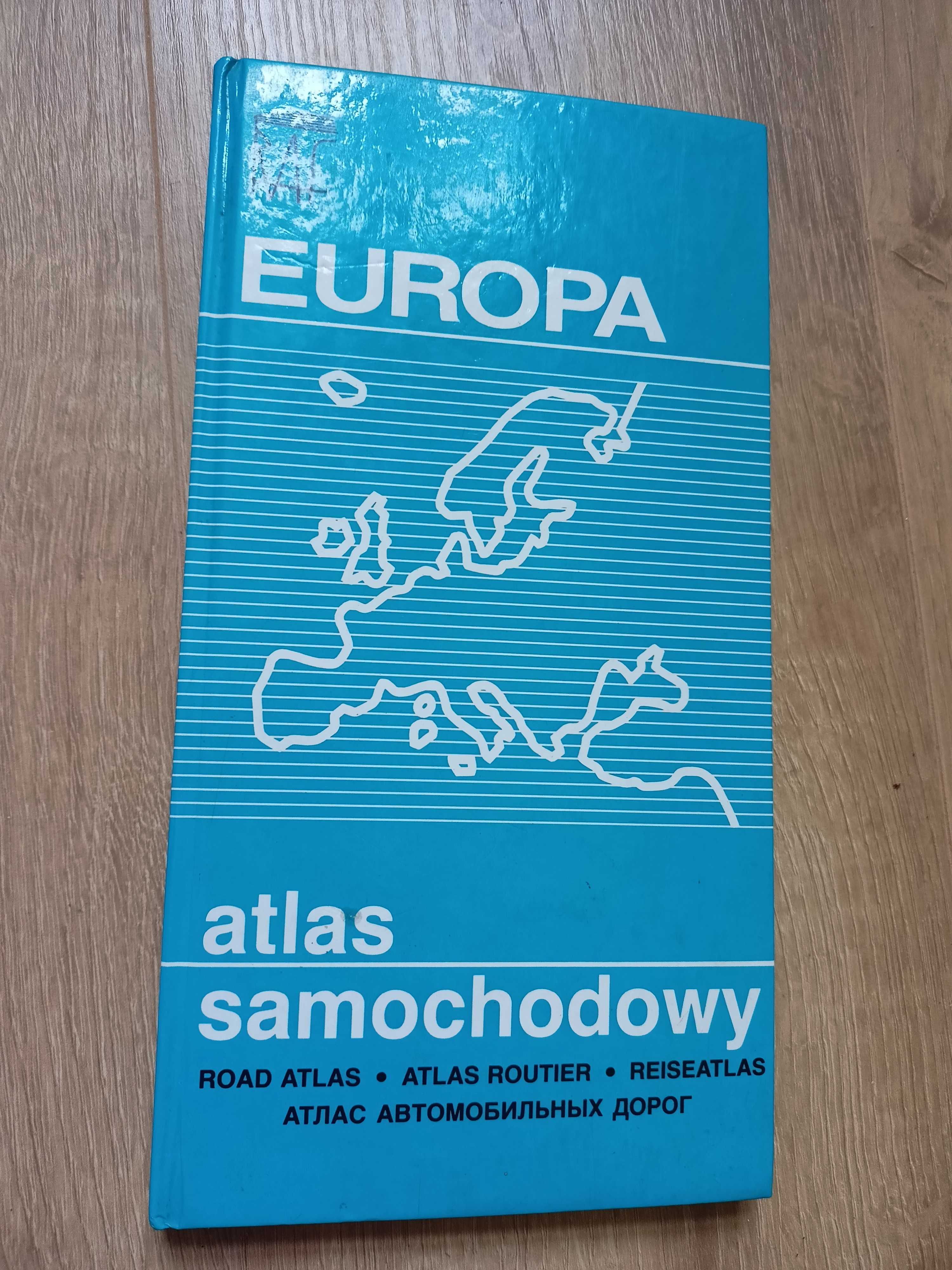 Atlas samochodowy Europy 1991 okładka twarda