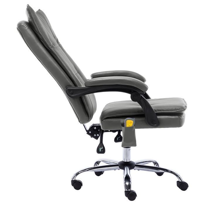 Fotel Biurowy z Funkcją Masażu, Antracytowy, Ergonomiczny