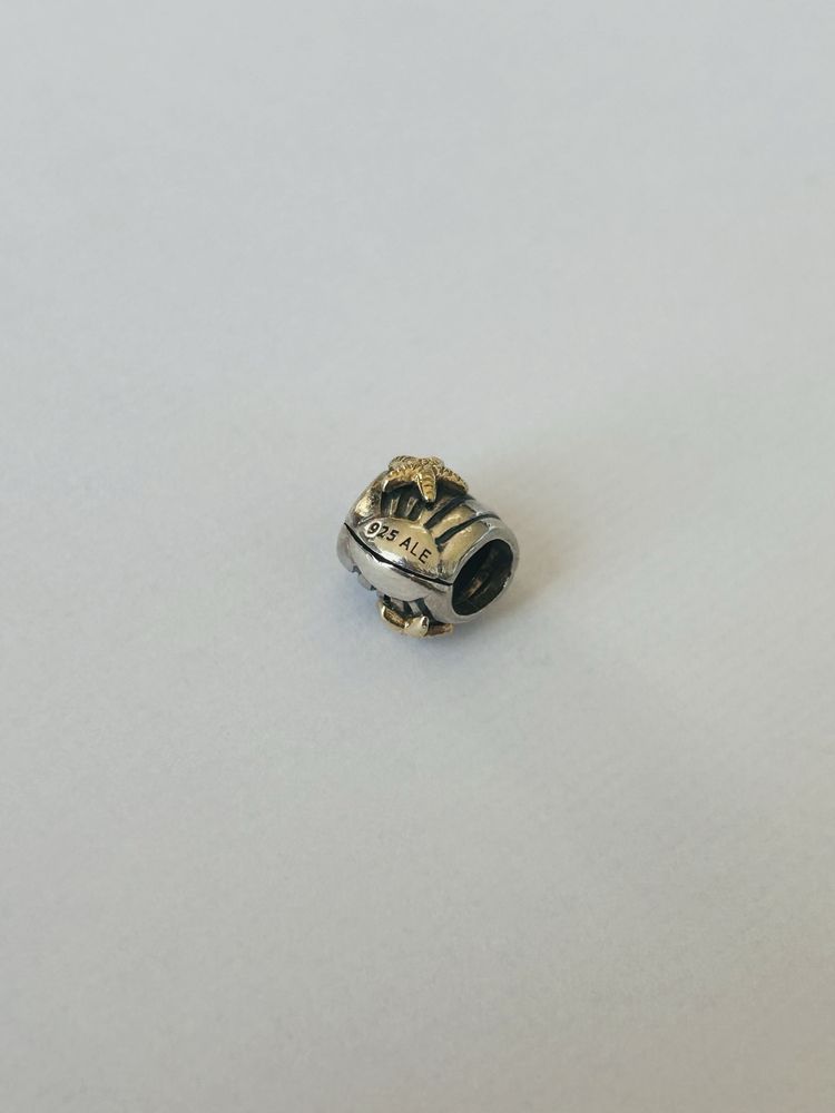 Oryginalny charms Pandora wycofany tt two tone złoto muszla muszelka