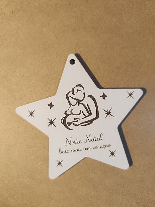Lembrança decoração de Natal para celebrar a gravidez