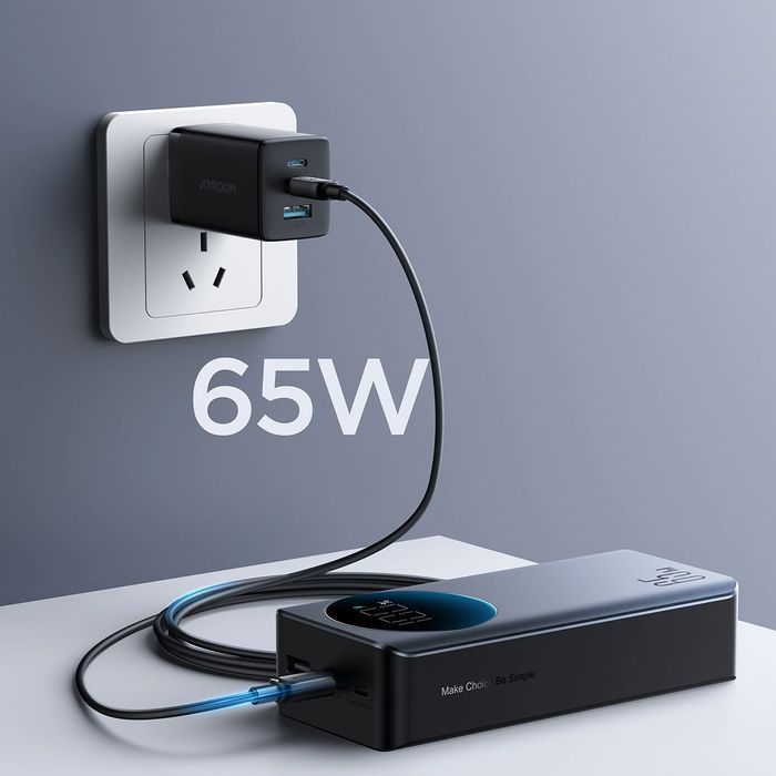 Powerbank Joyroom 30000mAh 65W z wyświetlaczem cyfrowym (JR-PBF05) -