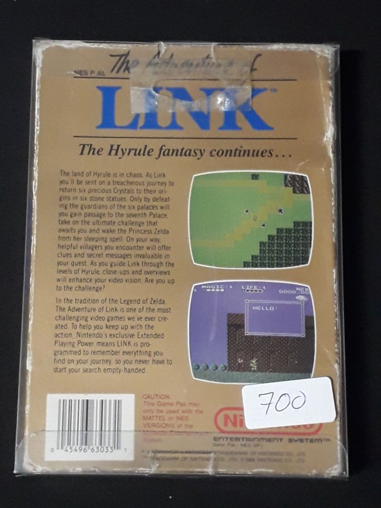 Gra zelda adventure of link z oryginalnym pudelkiem