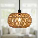 Lampa wisząca JIINOO Rattanowa, bambusowa 41 cm, nowoczesna