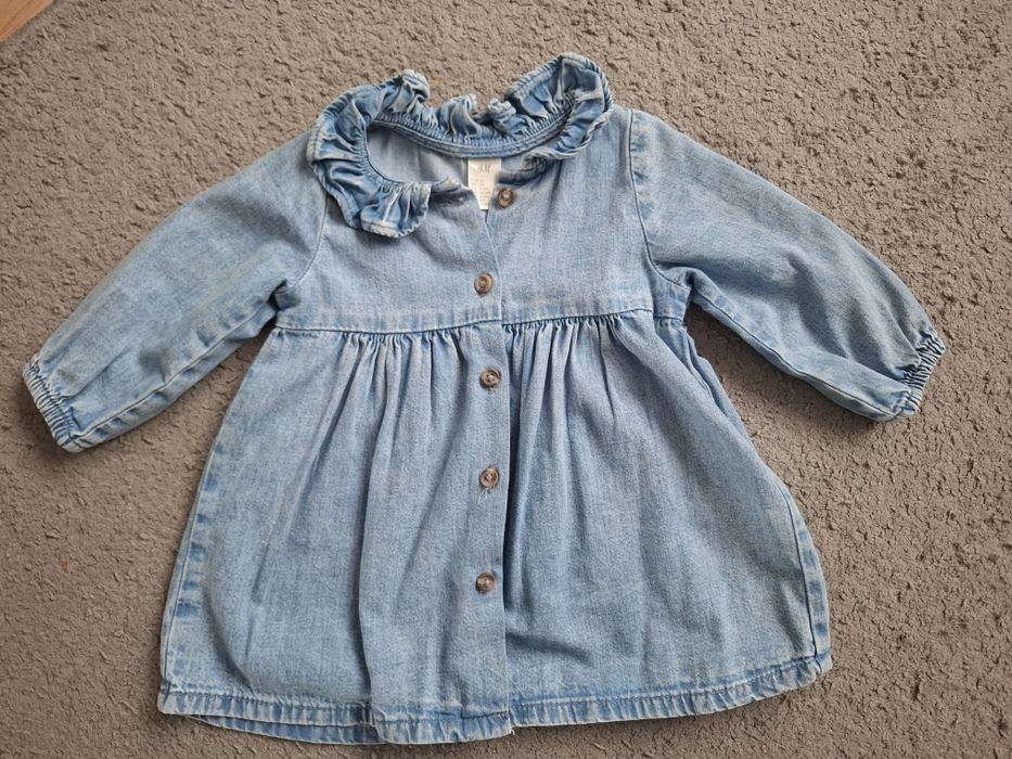 Sukienka jeansowa r. 68 H&M
