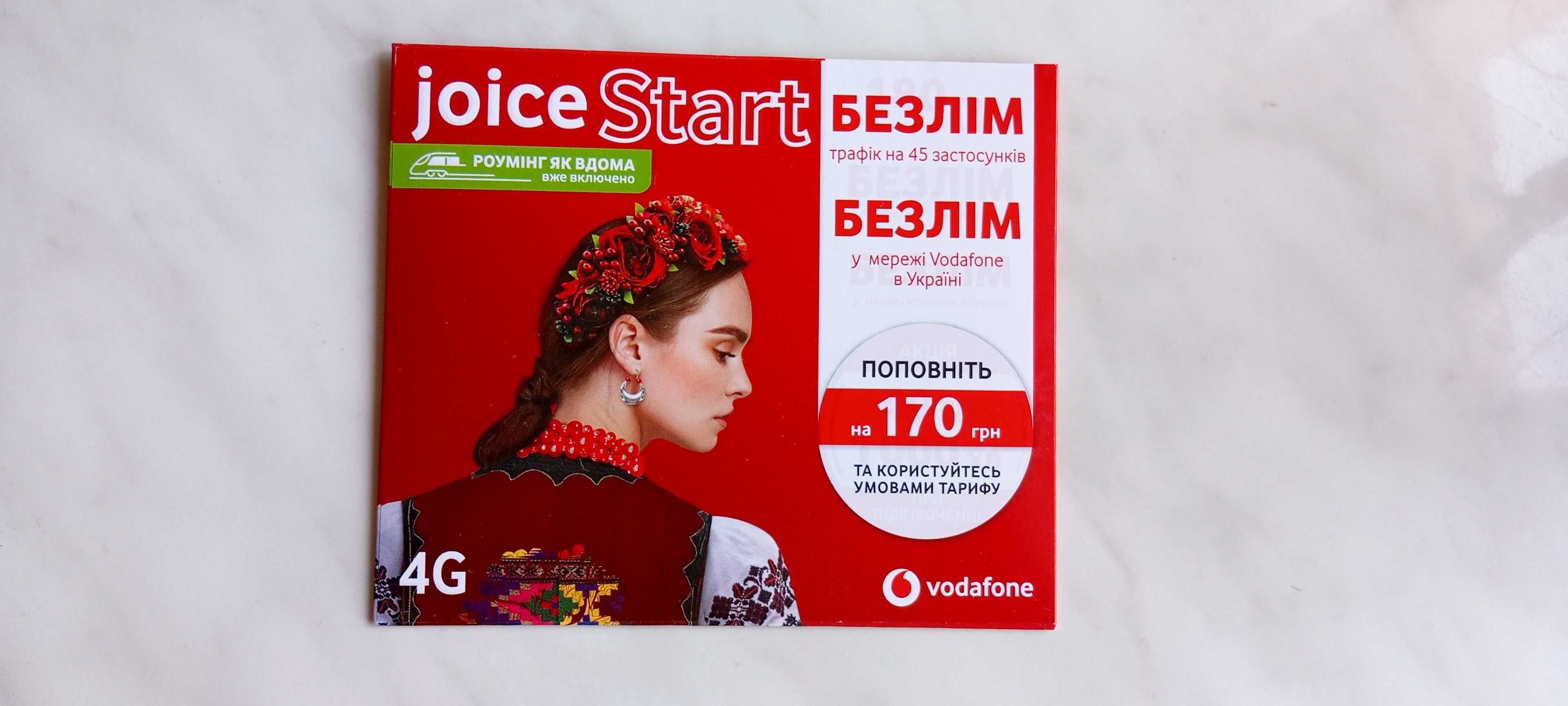 Новый Стартовый пакет Sim-карта Vodafone Joice Start неактивированный