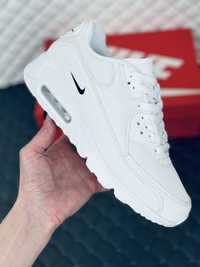 Кроссовки женские весенние Nike Air Max 90 all white кросовки Найк 90